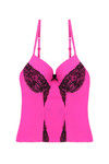 Zivame Lace Embrace Bustier With G-String - Lipstick Pink — thumbnail 4