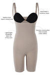 Zivame Medium Control Shorts Length Bodysuit - Indian Skin — thumbnail 5