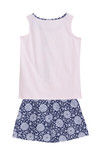 Zivame After Hours Japanese Girls Cotton Shorts Set- Pink Navy — thumbnail 7