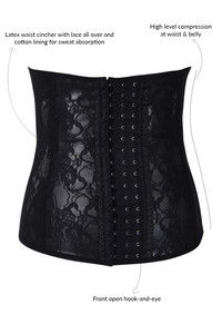 Zivame Thermo Slim Lace Embellished Waist Cincher-Black | buy Shapewear ...