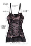 Zivame Ruched and Braided Babydoll With In-Built Bra — thumbnail 5