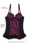Zivame Sexy Little Bustier With Garter Belts Textured Rose — thumbnail 4