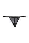 Zivame Ruffle Romance Bustier With G-String - Charcoal Black — thumbnail 5