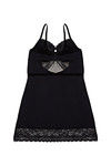 Zivame Lace Touch Padded Wired Babydoll With G String-Black — thumbnail 7