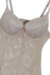 Zivame Very Sexy Floral Lace Babydoll with Thong Panty- Ivory — thumbnail 7