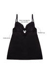Zivame Lace Embrace Gentle Lift Wired Babydoll with G-String- Black — thumbnail 6