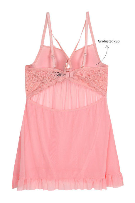 Zivame Summer Bounty Very Sexy Babydoll With Thong- Coral — image 6