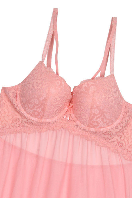 Zivame Summer Bounty Very Sexy Babydoll With Thong- Coral — image 7