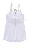 Zivame Summer Bounty Very Sexy Babydoll With Thong- White — thumbnail 5