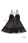 Zivame Sheer Affair Gentle Lift Underwired Babydoll with G-String- Black — thumbnail 6