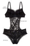 Zivame All That Lace Moderate Push Up Teddy-Black — thumbnail 6