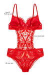 Zivame All That Lace Moderate Push Up Teddy-Red — thumbnail 6