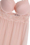  Zivame Very Sexy Floral Lace Babydoll with Thong Panty- Peach — thumbnail 8