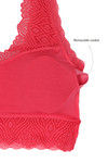 Zivame Double Layered Non Wired Medium Coverage Lace Bra - Rouge Red — thumbnail 8