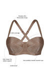 Zivame High Coverage Non Padded Strapless Bra - Skin — thumbnail 5
