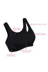 Zivame Z Gravity High Impact Running Bra With Vega Cup - Black — thumbnail 5