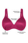 Zivame Padded Wired 3/4th Coverage T-Shirt Bra-Sinberry — thumbnail 5