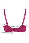 Zivame Padded Wired 3/4th Coverage T-Shirt Bra-Sinberry — thumbnail 6