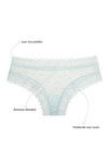 Zivame All That Lace Sheer Low Waist Cheeky Panty-Mint White — thumbnail 5