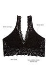 Zivame Made to Layer Eyelet Lace Longline Bralette- Black — thumbnail 7