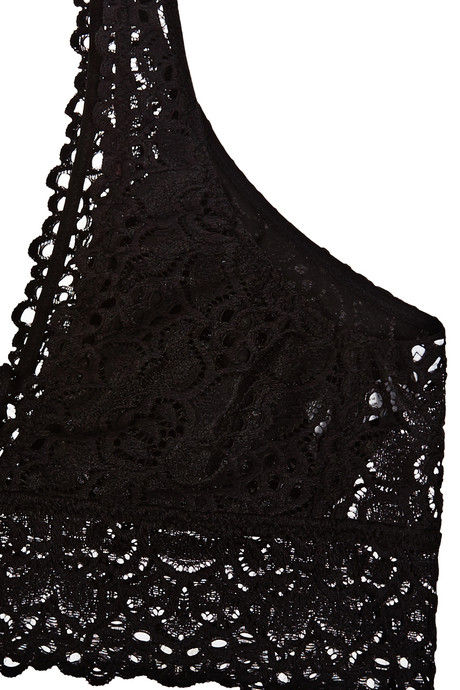 Zivame Made to Layer Eyelet Lace Longline Bralette- Black — image 9