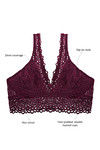 Zivame Made to Layer Eyelet Lace Longline Bralette- Burdeo — thumbnail 5