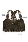 Zivame Made To Layer Double Layered Non Wired Low Coverage Bralette -Olive — thumbnail 4