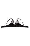 Zivame Made to layer Satin Scallop Lace Bralette- Black — thumbnail 8