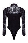 Zivame Floral Lace Medium Impact Camisole Bodysuit-Black — thumbnail 7