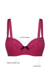 Zivame True Curv Padded Wired 3/4th Coverage Bra-Purple — thumbnail 5