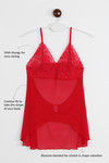Zivame Sundown Collection High Low Hemline Red Babydoll With G-string — thumbnail 5