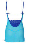 Zivame Lace Embrace Sheer Turquoise Blue Babydoll With G String — thumbnail 6