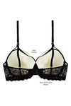 Zivame Cuppa Contrast Padded Wired Low Coverage Bra-Black Ivory — thumbnail 7