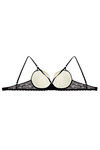 Zivame Cuppa Contrast Padded Wired Low Coverage Bra-Black Ivory — thumbnail 8