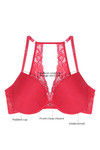 Zivame All That Lace Padded Wired Medium Coverage Pretty Back Bra-Red — thumbnail 5