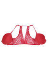Zivame All That Lace Padded Wired Medium Coverage Pretty Back Bra-Red — thumbnail 7