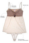 Zivame Animal Print Soft Mesh Babydoll With G String — thumbnail 5