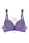 Zivame Bridal Padded Wired Medium Coverage Bra-Purple — thumbnail 6