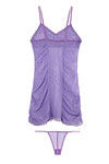 Zivame Sundown Collection Sheer Mesh Chemise With G String-Purple — thumbnail 7