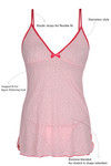 Zivame Sundown Collection Slip On Mesh Chemise With G String-Salmon — thumbnail 5