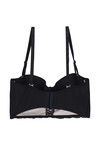 Zivame All That Lace Padded Wired Low Coverage Long Line Bra-Black — thumbnail 8