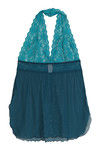 Zivame Sheer n Sexy Halter Neck Flyaway Babydoll with G-String- Teal — thumbnail 6