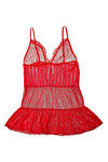 Zivame Sundown Ruffled Up Babydoll With G String-Red — thumbnail 9