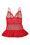 Zivame Sundown Ruffled Up Babydoll With G String-Red — thumbnail 10