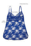 Zivame Sundown Plunge Neck Babydoll With G-String - Blue — thumbnail 5