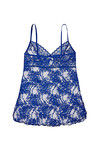 Zivame Sundown Plunge Neck Babydoll With G-String - Blue — thumbnail 8