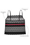 Zivame Sundown Collection Black Lace Babydoll With Boyshort Panty — thumbnail 6
