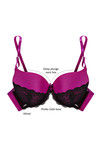 Zivame Bridal Padded Wired Medium Coverage Bra-Purple Black — thumbnail 6