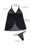 Zivame Sundown Little Black Babydoll With G Strings And Masquerade — thumbnail 6