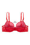 Zivame Bridal Padded Wired Low Coverage T-Shirt Bra-Red — thumbnail 8